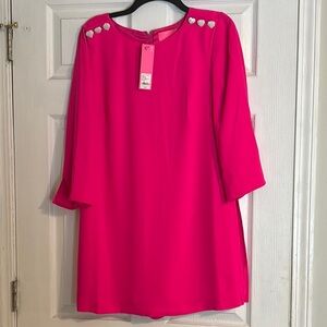 Lilly Pulitzer New Pink Romper with Heart Details